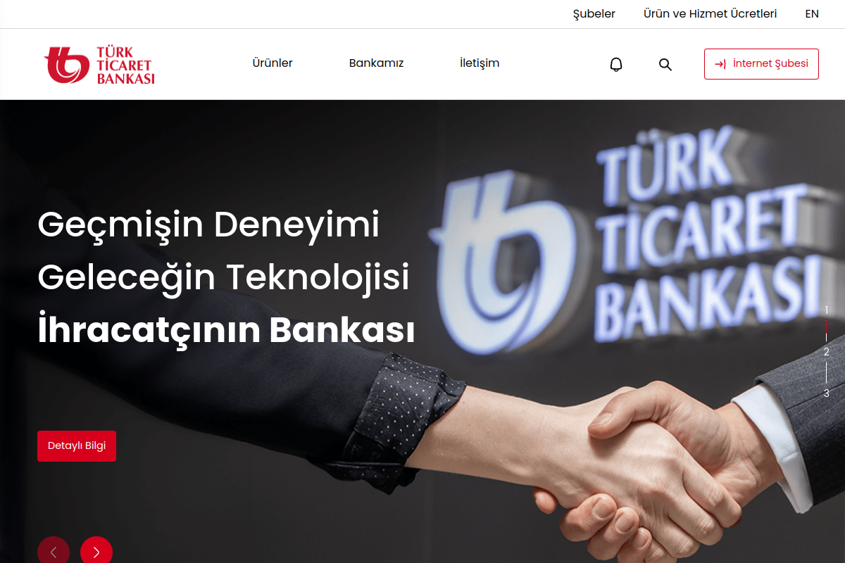 Turk Ticaret Bankasi ekran goruntusu